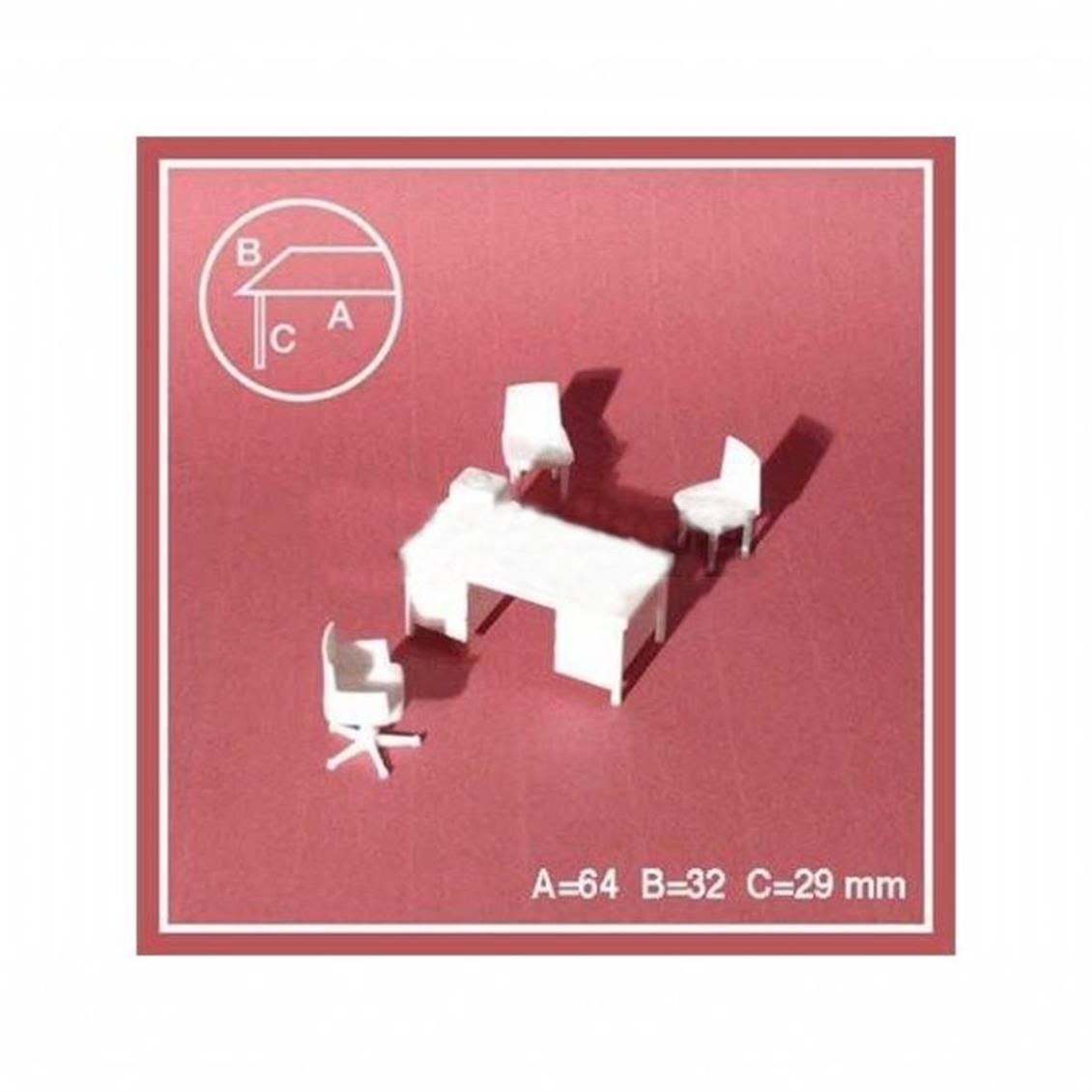 5751322 1/25 ÇALIŞMA MASASI,DONANIMI VE SANDALYELE