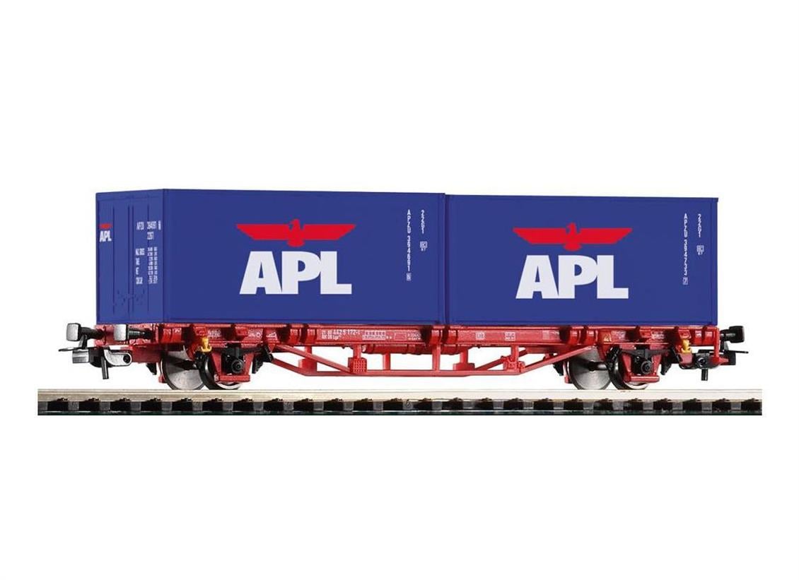 57759 1/87 FLATCAR W/2X 20' CONTAİNERS APL SBB VI
