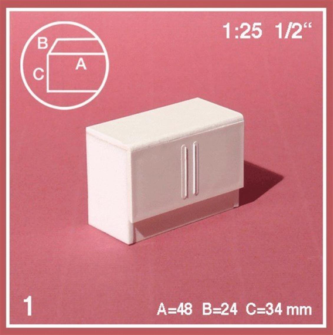 578108 1/25 MUTFAK DOLABI-2 KAPAKLI -BEYAZ-48 MM