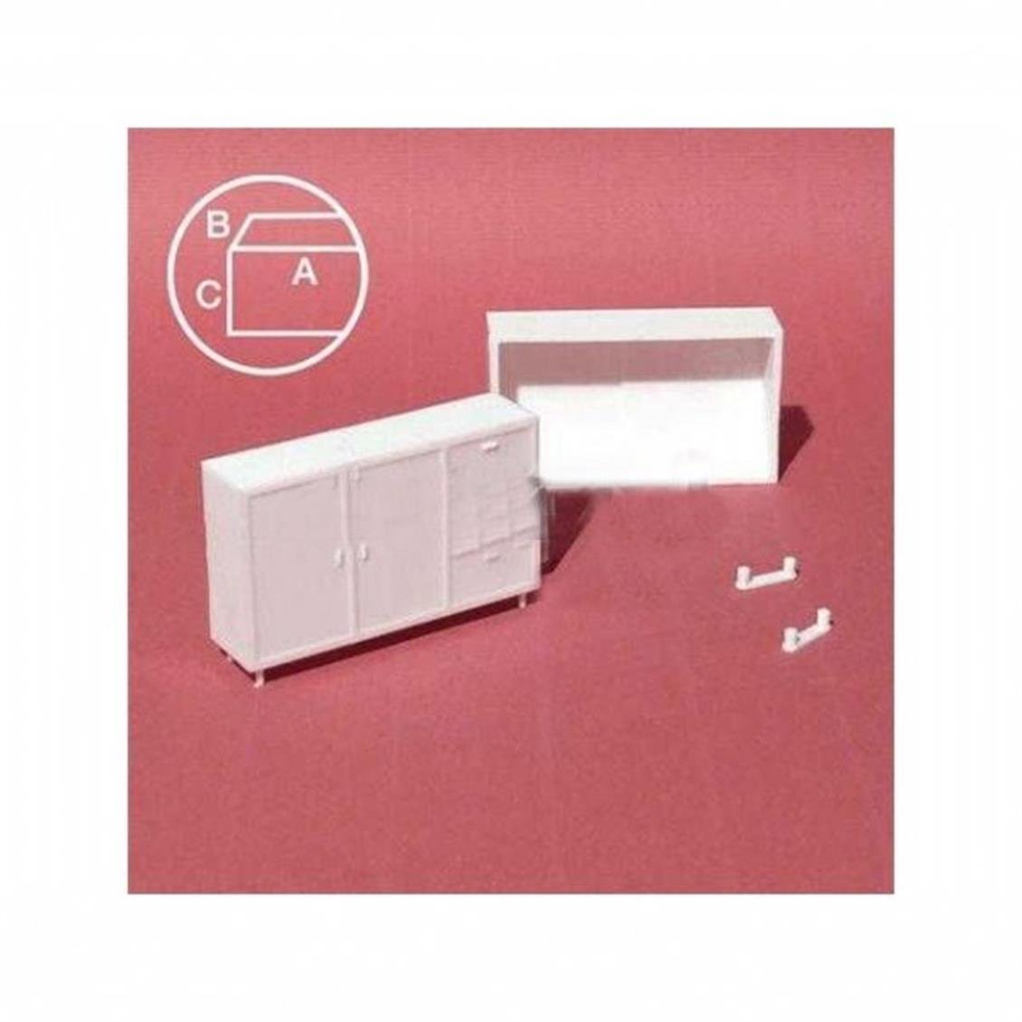 579020 1/25 ÇEKMECELİ VE KAPAKLI KOMODİN -62 MM-BE