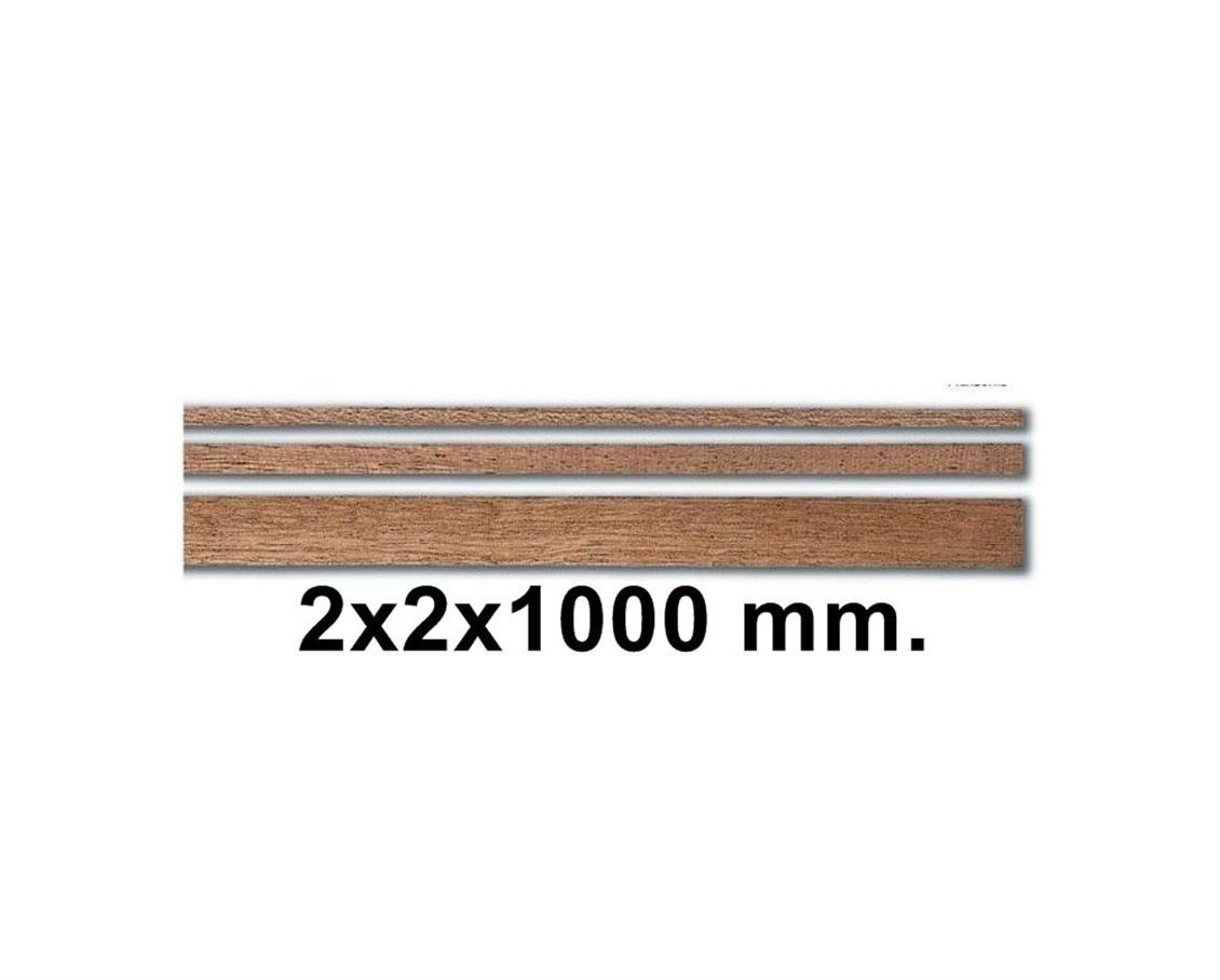 80144 AHSAP CITA- DARK BROWN SAPELLY-2X2X1000 MM-10 ADET