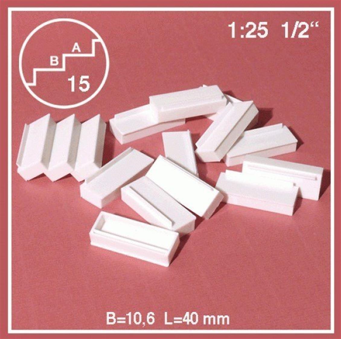 873101 1/25 BASAMAK -BEYAZ-40 MM-15 ADET