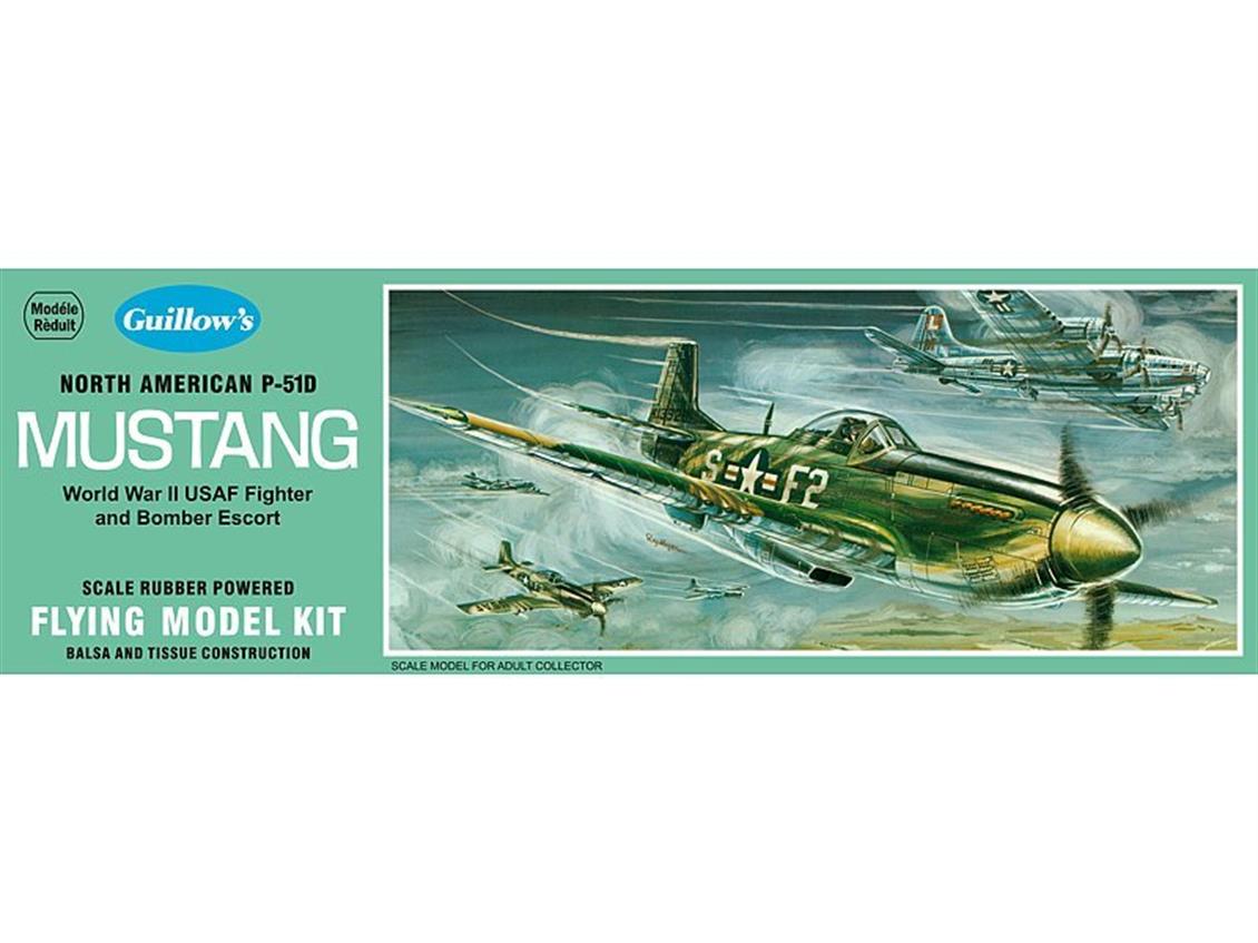 905 1/25 MUSTANG  -43 CM.-LASTİK MOTORLU UÇAK KİTİ