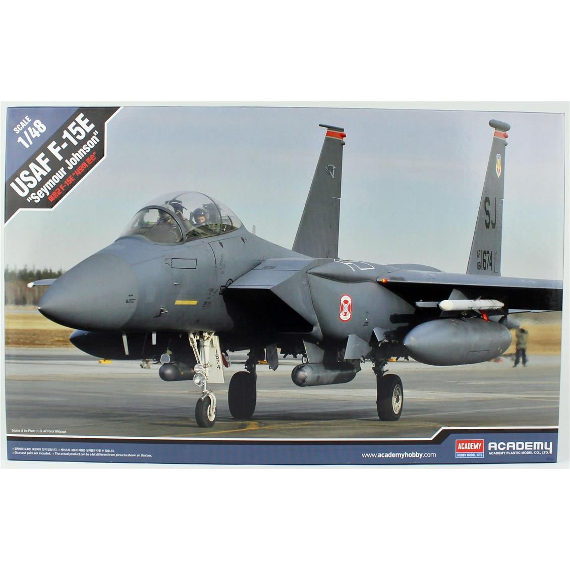 Academy 12295 1/48 Ölçek, USAF F-15E (Seymour Johnson) Savaş Uçağı, Plastik Model Kiti