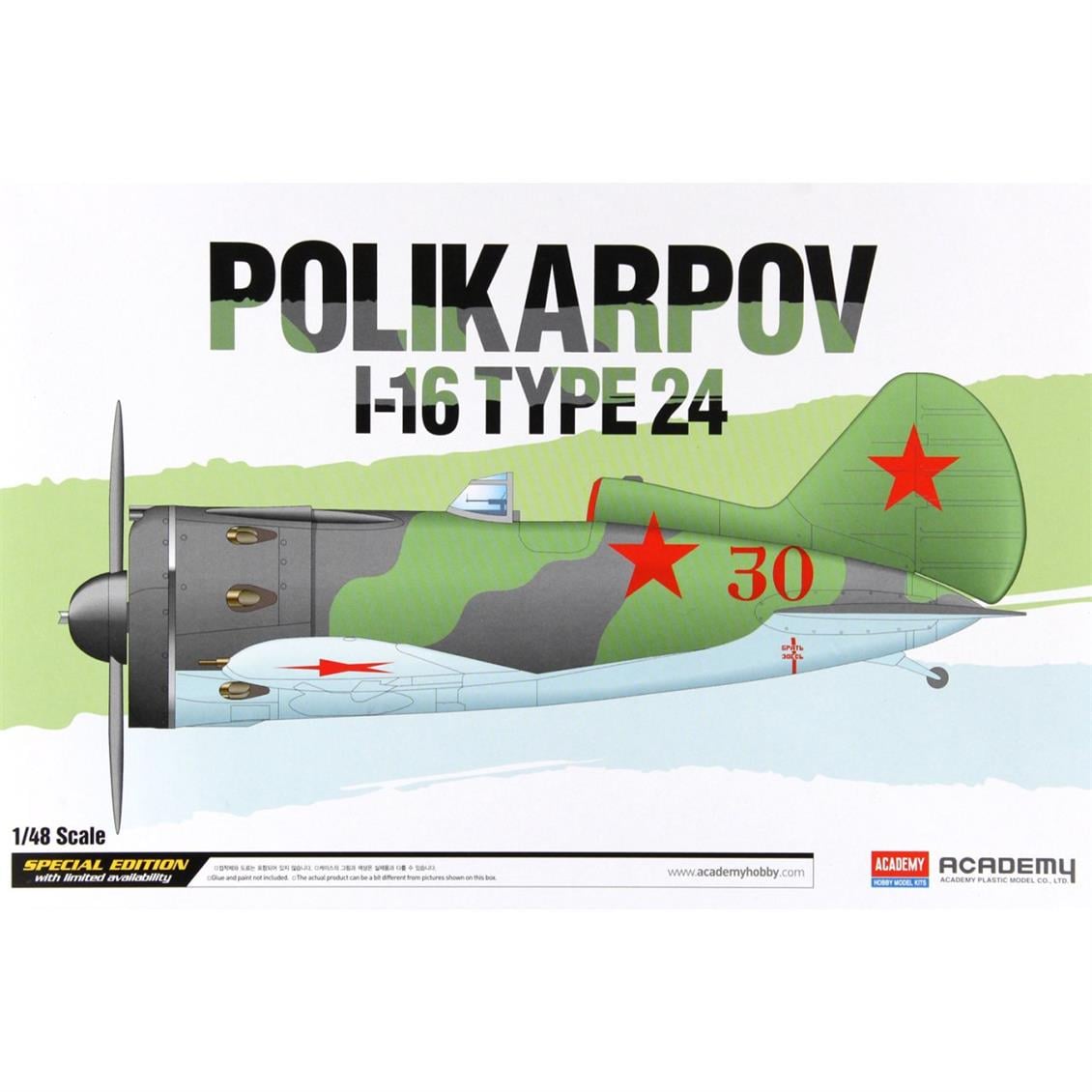 Academy 12314 1/48 POLIKARPOV I-16 TYPE 24 LIM.ED.