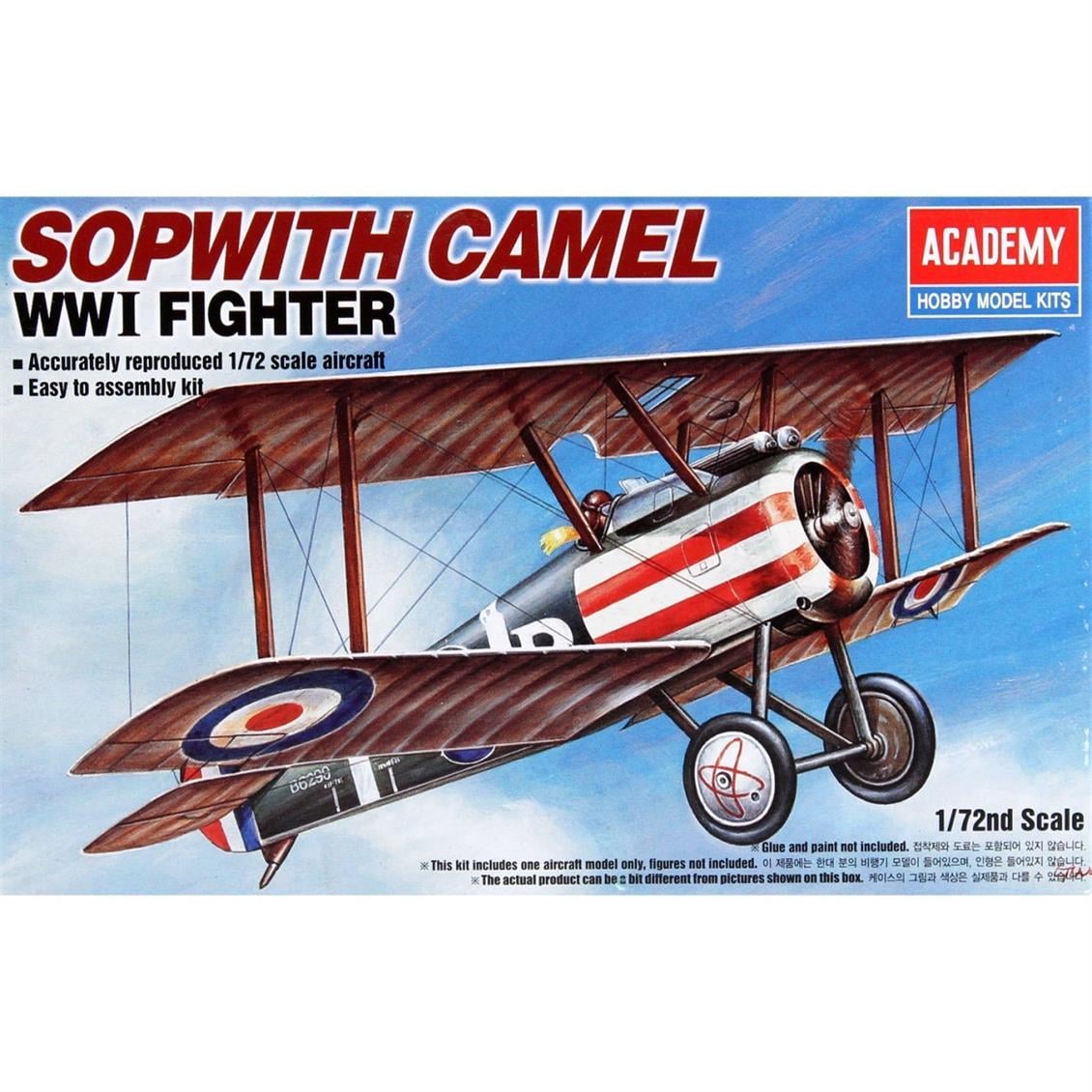 Academy 12447 1/72 WWI SOPWITH CAMEL Uçak Maketi