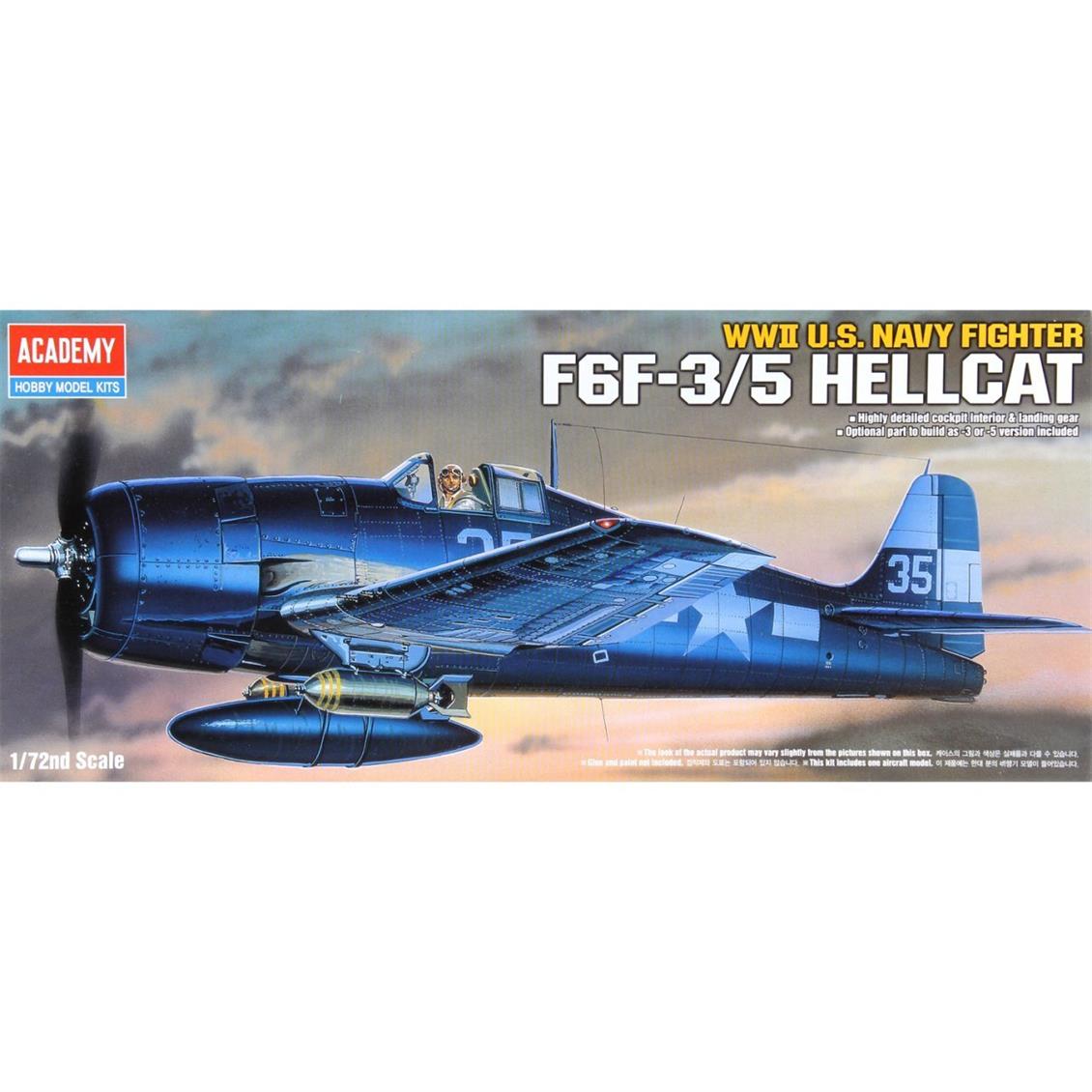 Academy 12481 1/72 GRUMMAN F6F-3/5 Uçak maketi