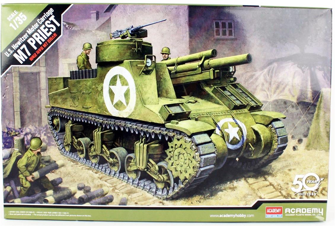 Academy 13210 1/35 M7 Priest Tank Demonte Plastik Maketi