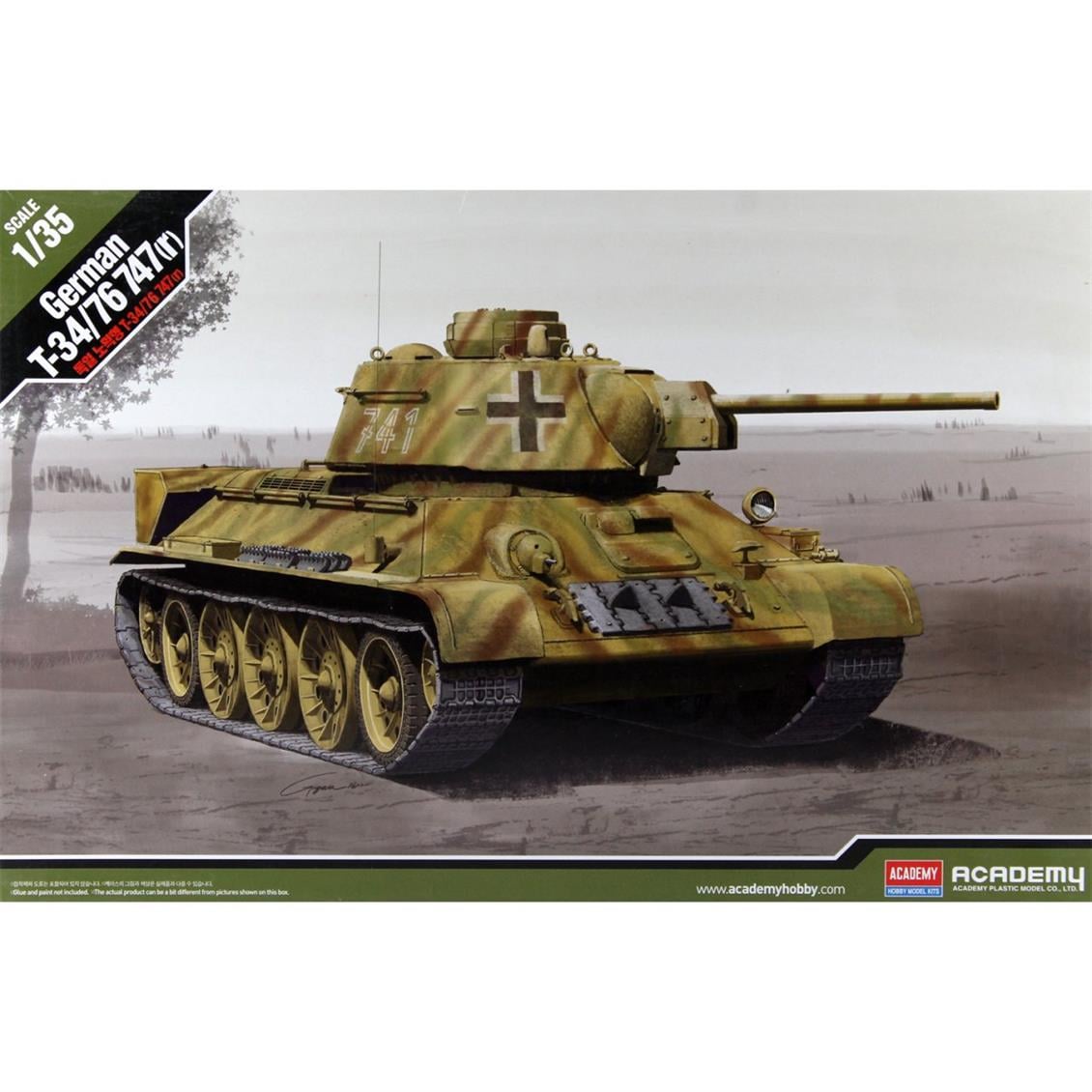 Academy 13502 1/35 T-34 747(R) GERMAN VERSION   NE