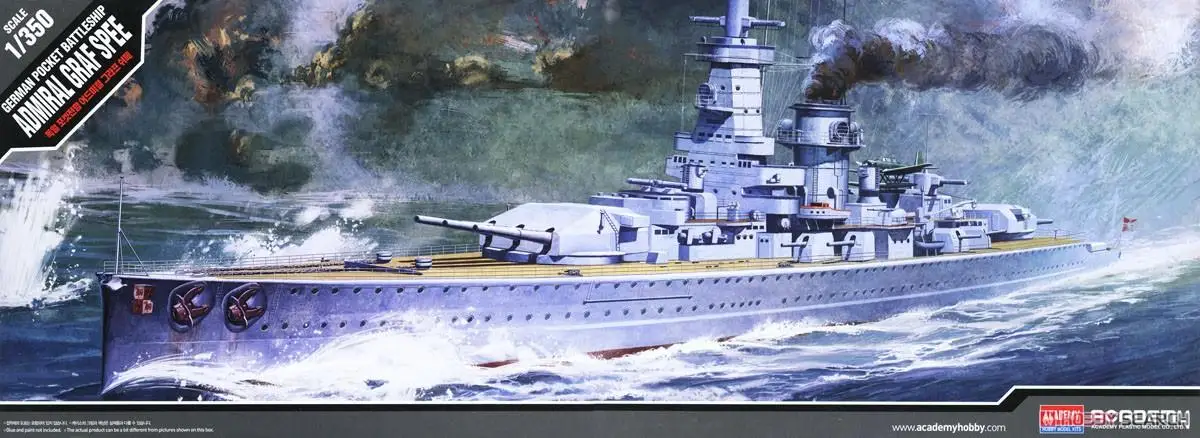 Academy 14103 1/35 Ölçek, Admiral Graf Spee Savaş Gemisi, Plastik Model Kiti