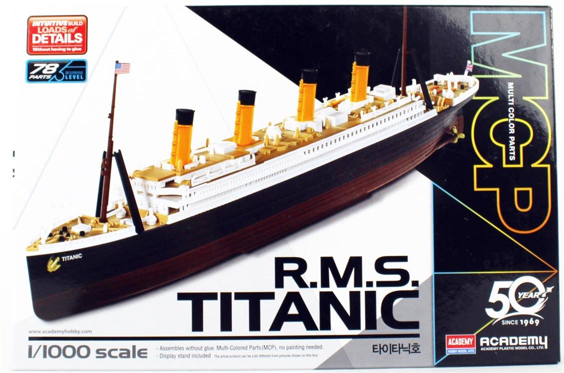 Academy 14217 1/1000 RMS Titanic Multi color parts Gemi maketi