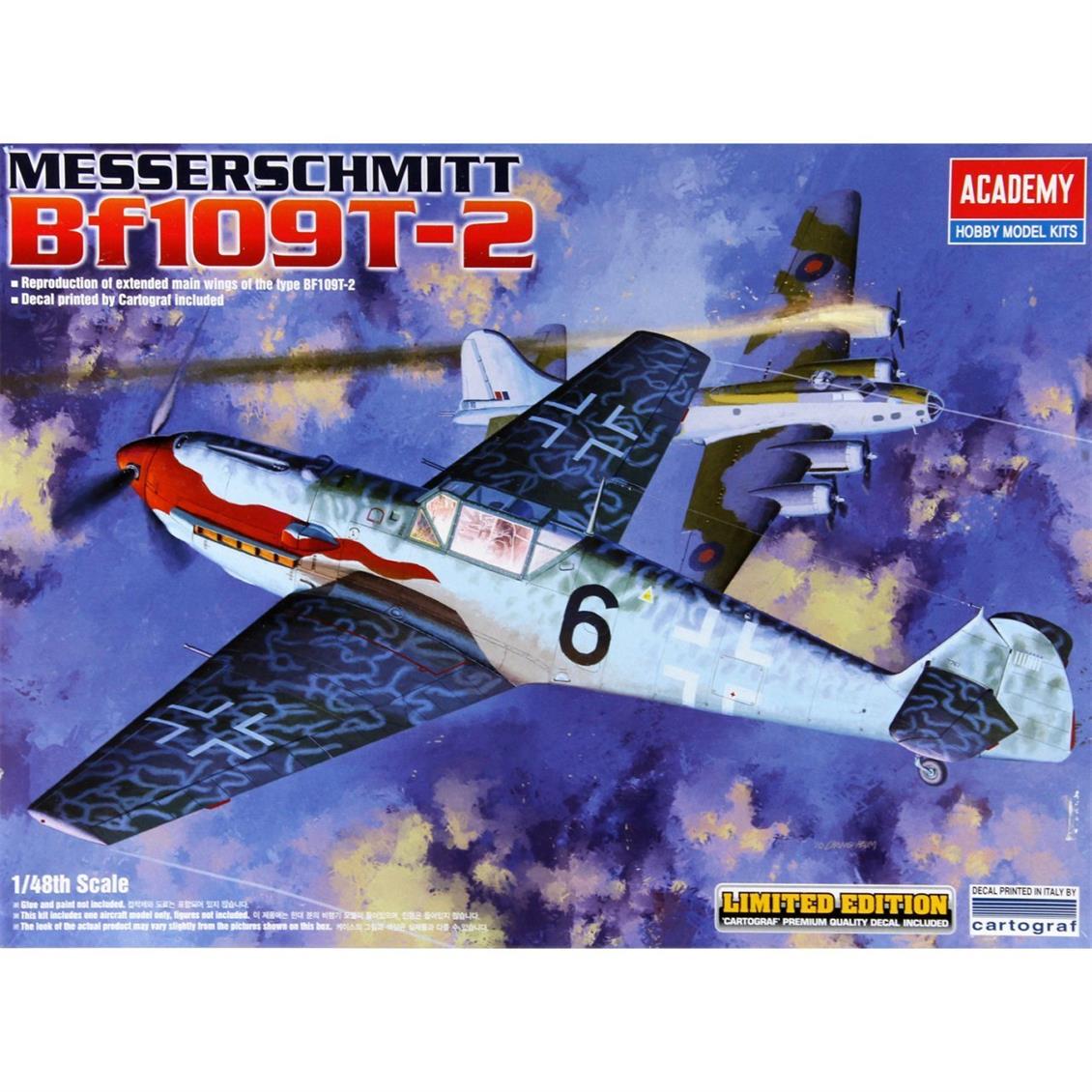 Academy 1/48 Messerschmitt Bf109T-2 Uçak Maketi