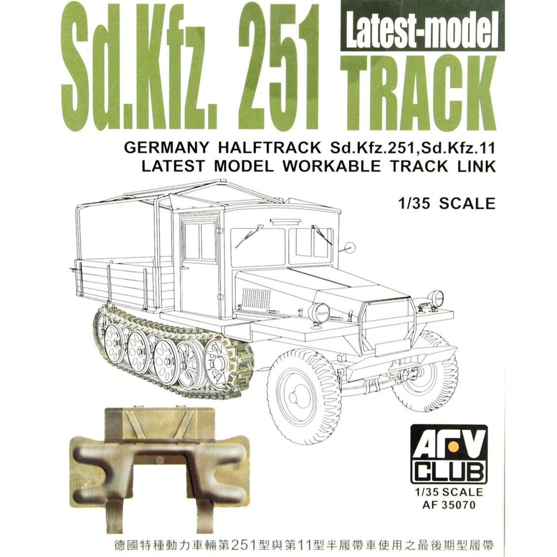 AFV Club AF35070 1/35 Sd.Kfz.251 Geç Dönem, Metal Görünümlü, Hareket Edebilen Tank Paleti Demonte Plastik Maket Seti