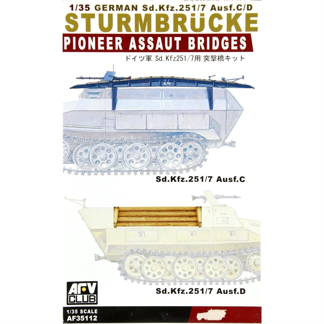 AFV Club AF35112 1/35 Sd.Kfz. 251/7 Ausf.C Erken Dönem, Yarı Paletli Zırhlı Araç Demonte Plastik Maketi