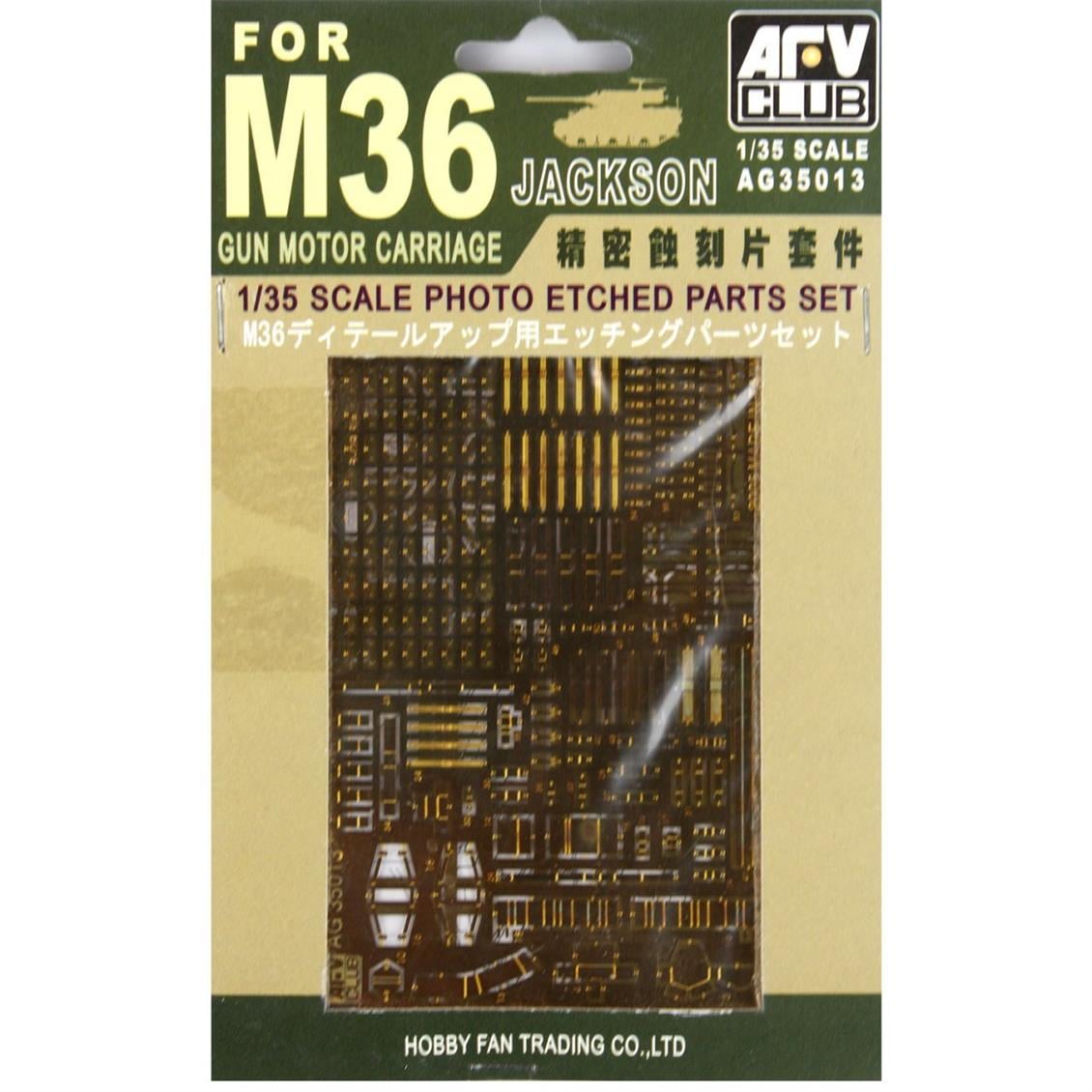 AFV Club AG35013 1/35 M36 JACKSON Tankı Photo Etched Detay Seti