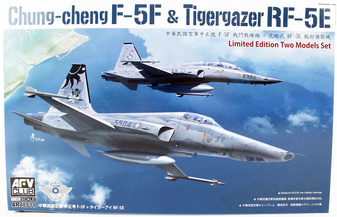 AFV Club AR48S11 1/48 Chung-Cheng F-5F & Tigergazer RF-5E (Limited Two models set) Savaş Uçakları Seti Demonte Plastik Maketi