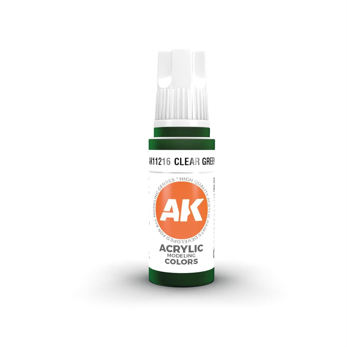 AK 11216 17 ml. Şeffaf Yeşil, 3GEN Akrilik Model Boyası
