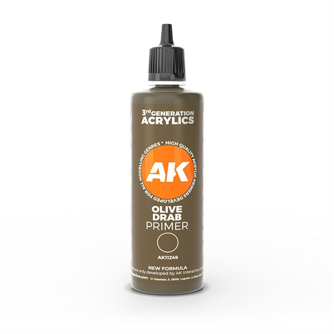 AK 11249 100 ml. Zeytin Yeşili Astar (Olive Drab Primer) 3GEN Akrilik Model Boyası