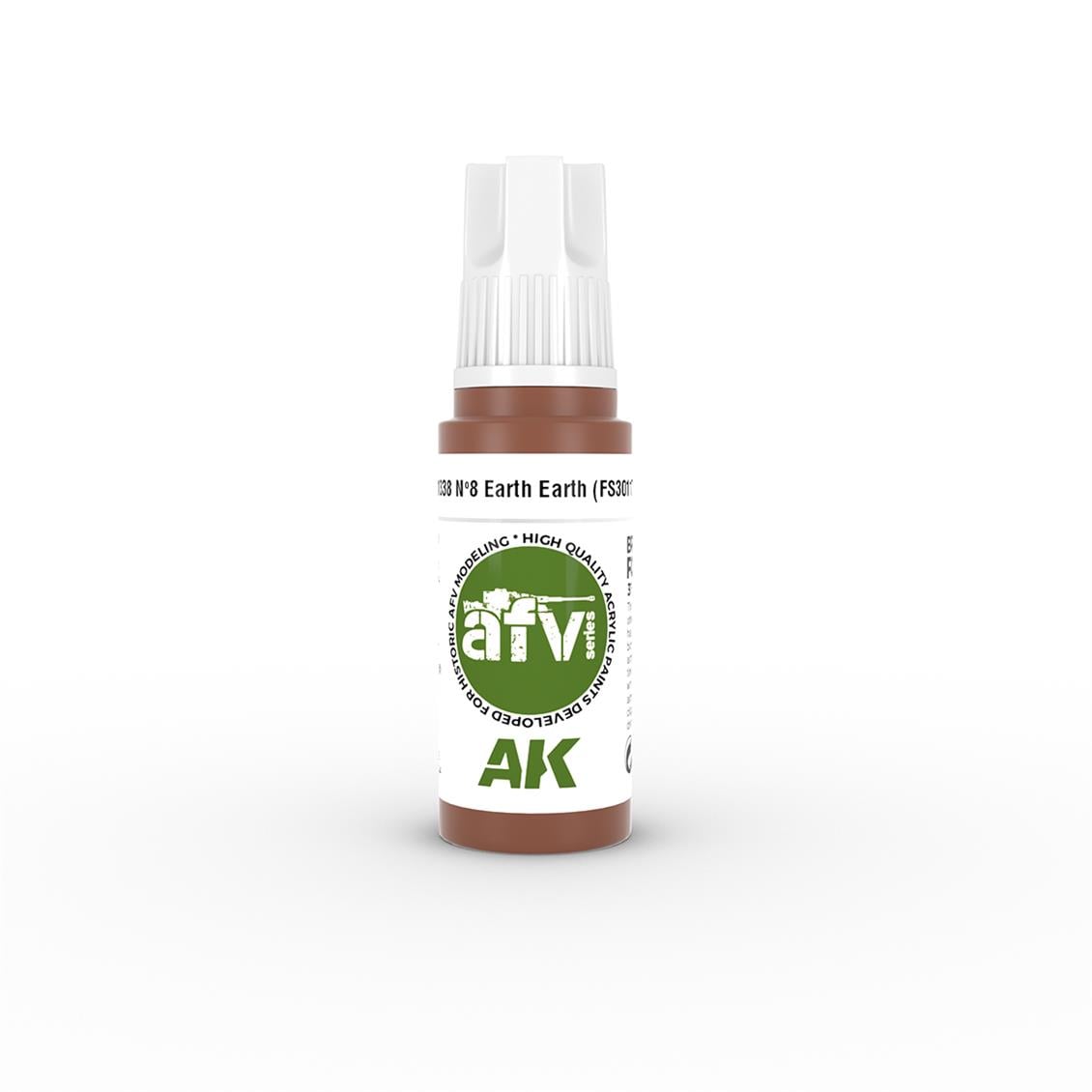 AK 11338 17 ml. Nº8 Earth Red (FS30117), AFV Serisi 3GEN Akrilik Model Boyası