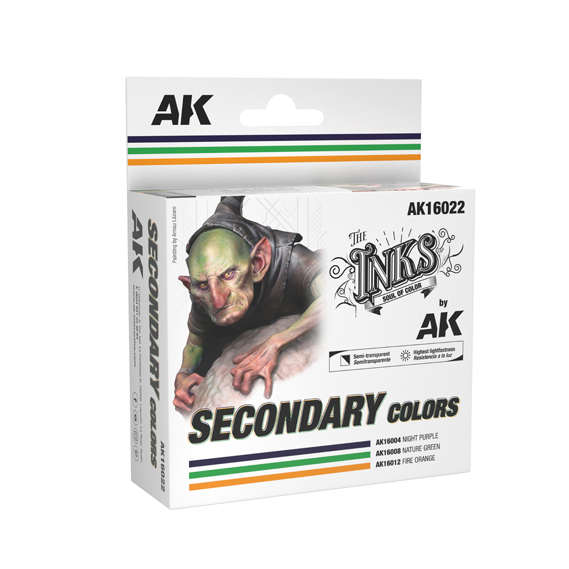 AK 16022 3x30 ml. İkincil Renkler, Akrilik Mürekkep Seti