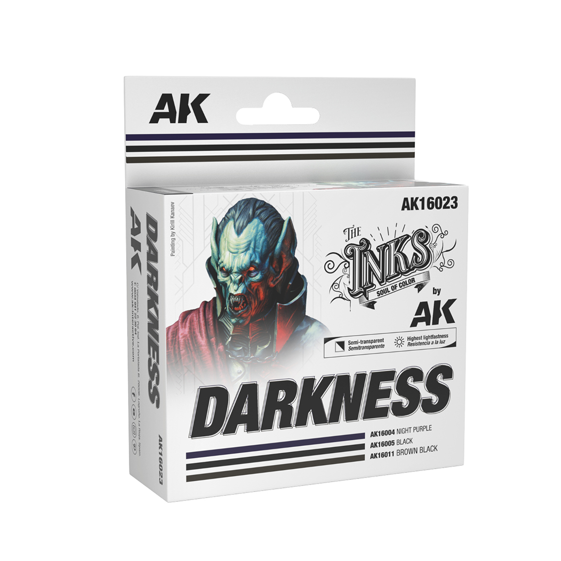 AK 16023 3x30 ml. Karanlık Renkler, Akrilik Mürekkep Seti