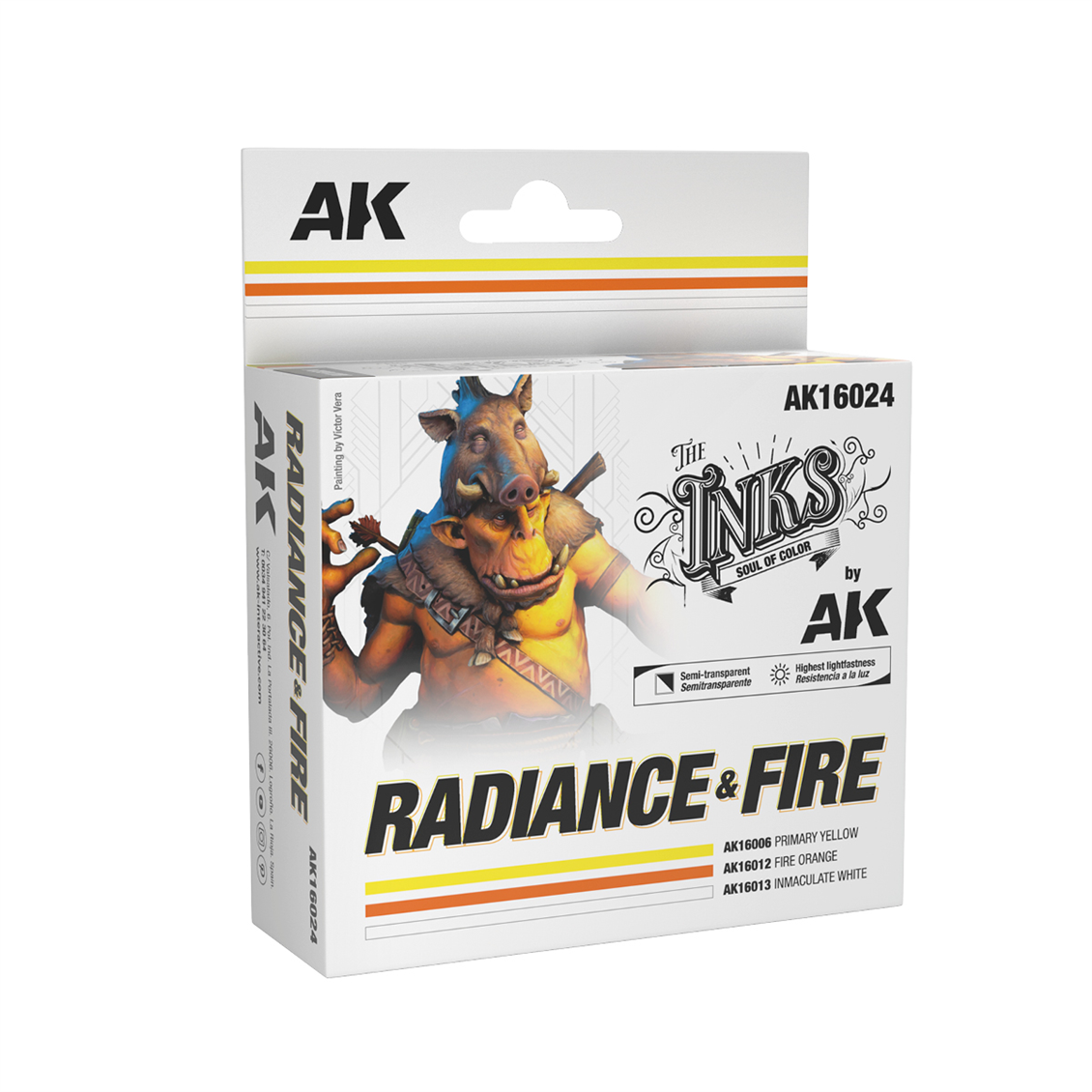 AK 16024 3x30 ml. Işıltı ve Ateş Renkleri, Akrilik Mürekkep Seti
