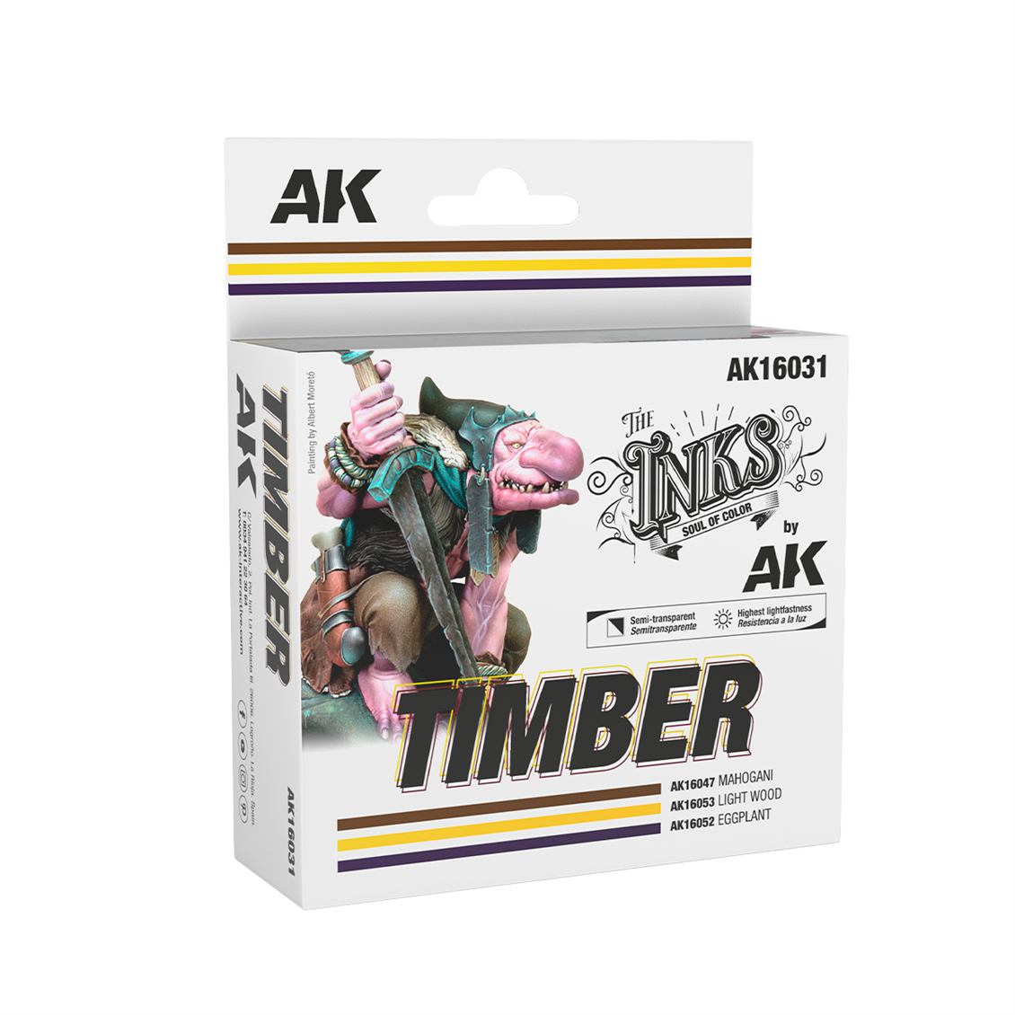 AK 16031 3x30 ml. Kereste Renkleri, Akrilik Mürekkep Seti