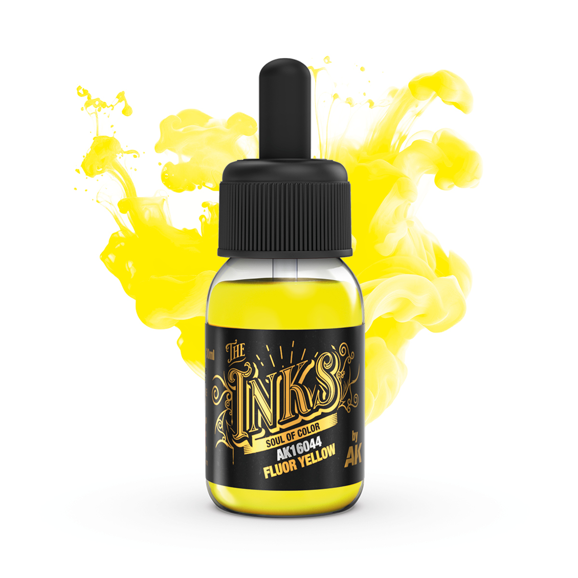 AK 16044 30 ml. Floresan Sarı, Akrilik Mürekkep