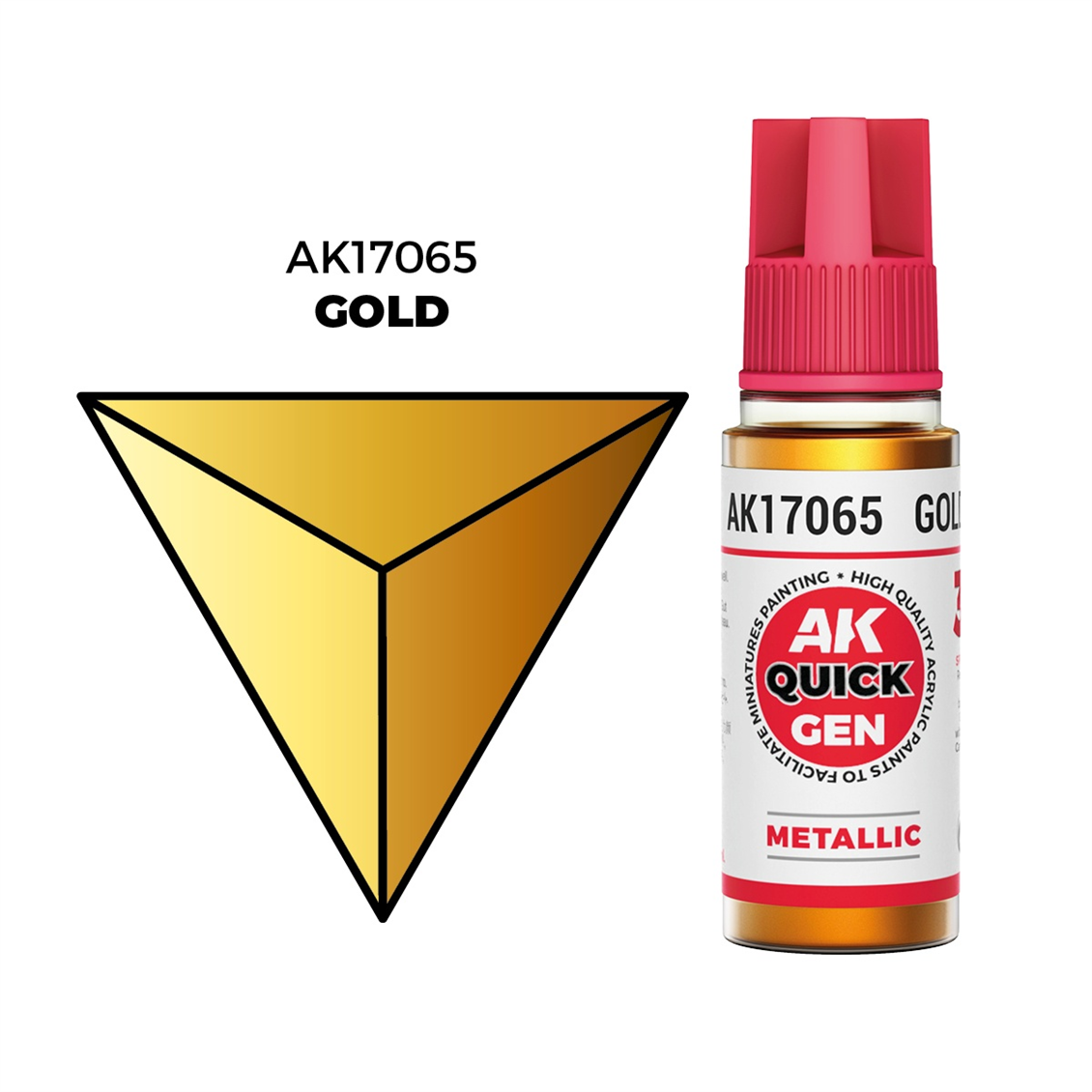 AK 17065 18 ml. Gold, QuickGen Serisi Akrilik Model Boyası
