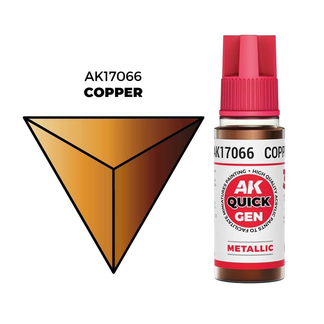 AK 17066 18 ml. Copper, QuickGen Serisi Akrilik Model Boyası