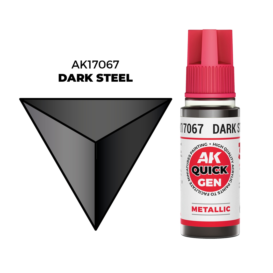 AK 17067 18 ml. Dark Steel, QuickGen Serisi Akrilik Model Boyası