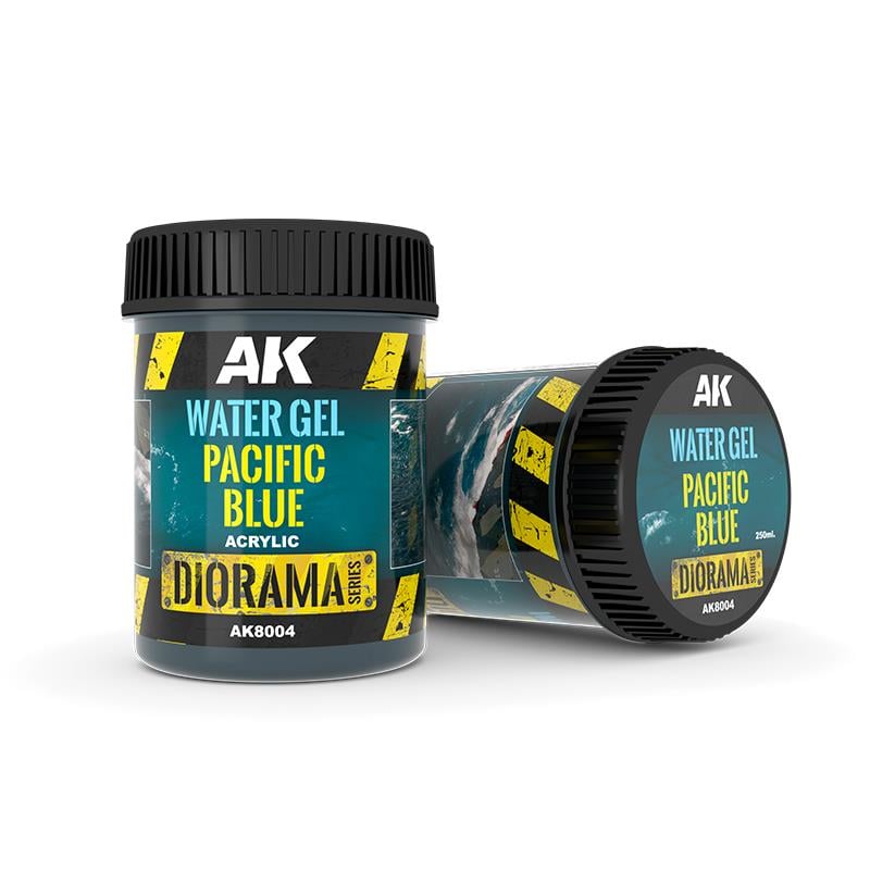 AK 8004 250 ml. Pasifik Mavisi Su Dokusu, Akrilik, Diorama Serisi Zemin Dokusu