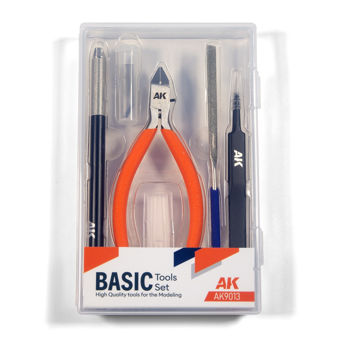 AK 9013 El Aletleri Seti (Düz Cımbız,Kesme Pensesi, Maket Bıçağı, Metal Eye)