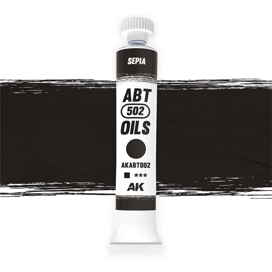 AK ABT004 20 ml. Yağlı Boya, Sepia