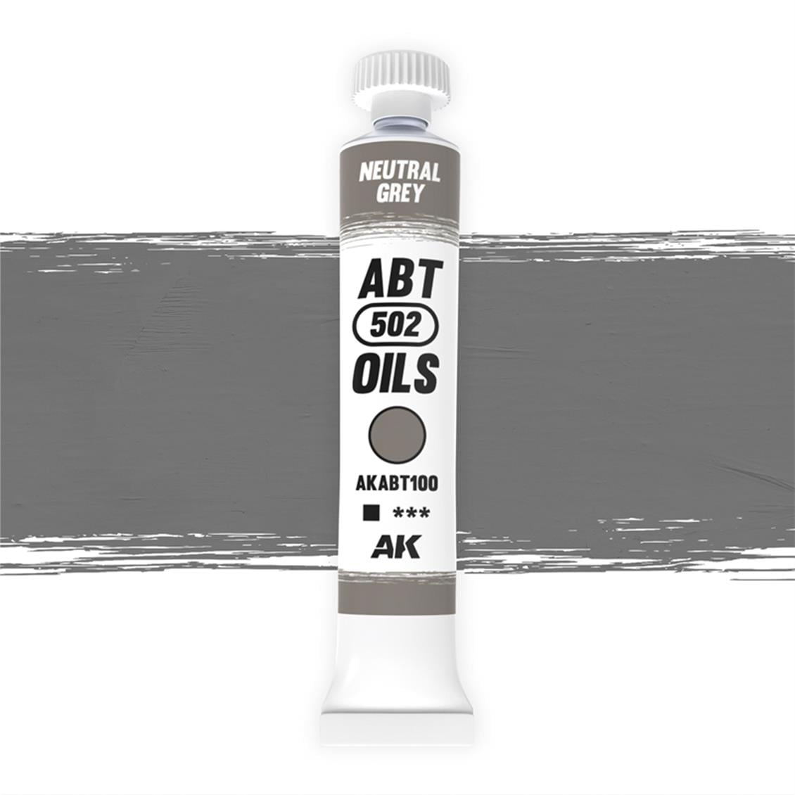 AK ABT120 20 ml. Yağlı Boya, Neutral grey