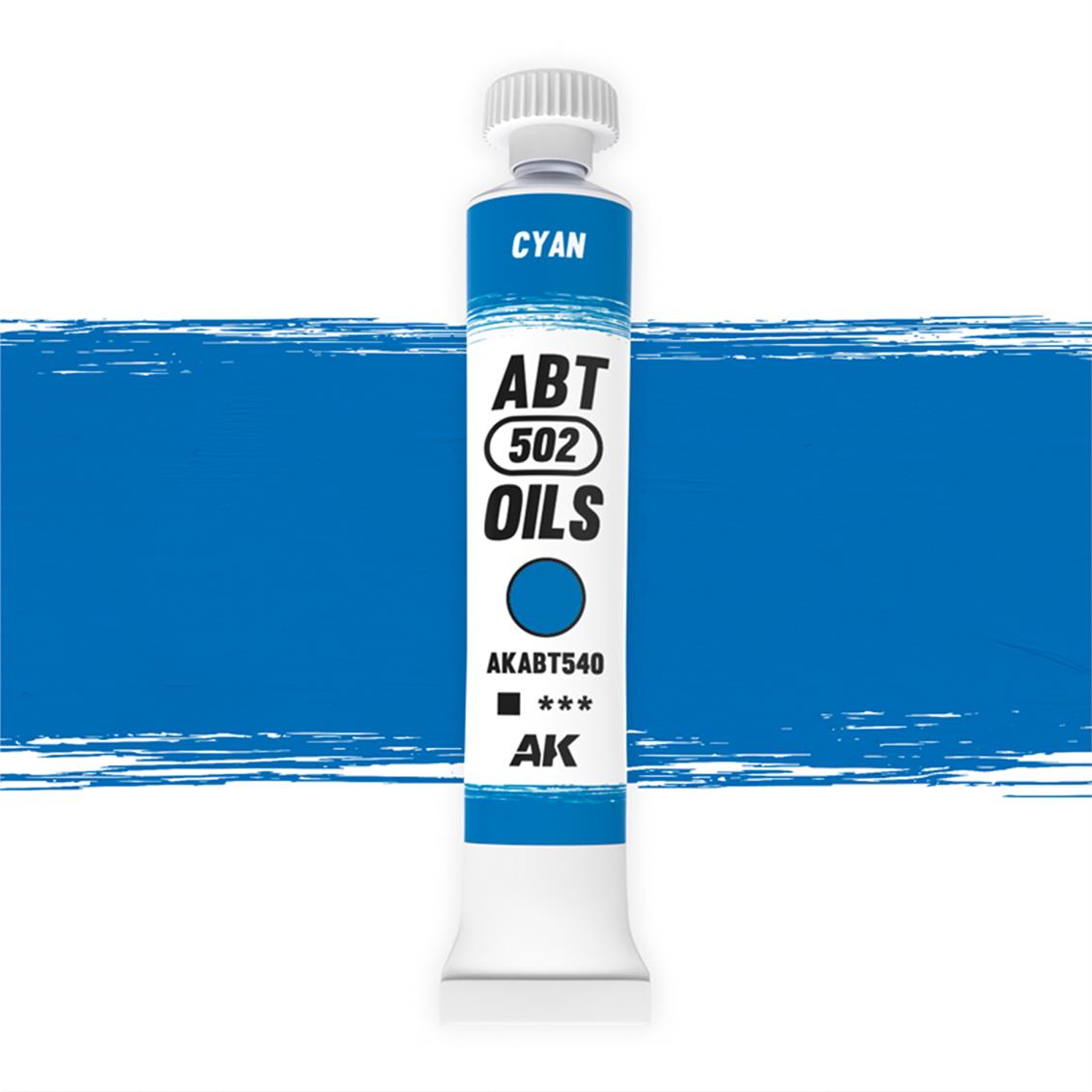 AK ABT550 20 ml. Yağlı Boya, Cyan