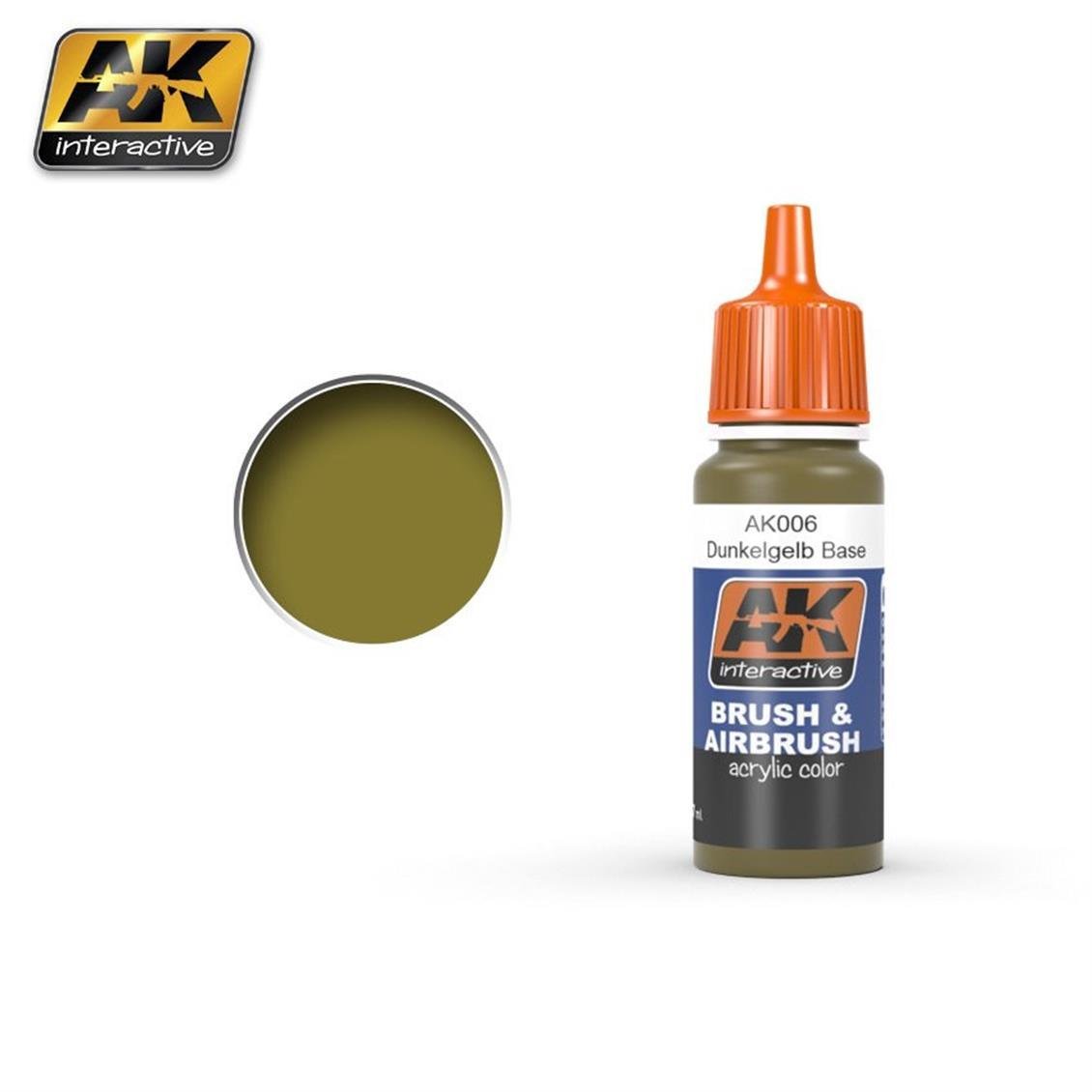 AK Interactive 006 17 ml. Dunkelgelb Base Model Boyası
