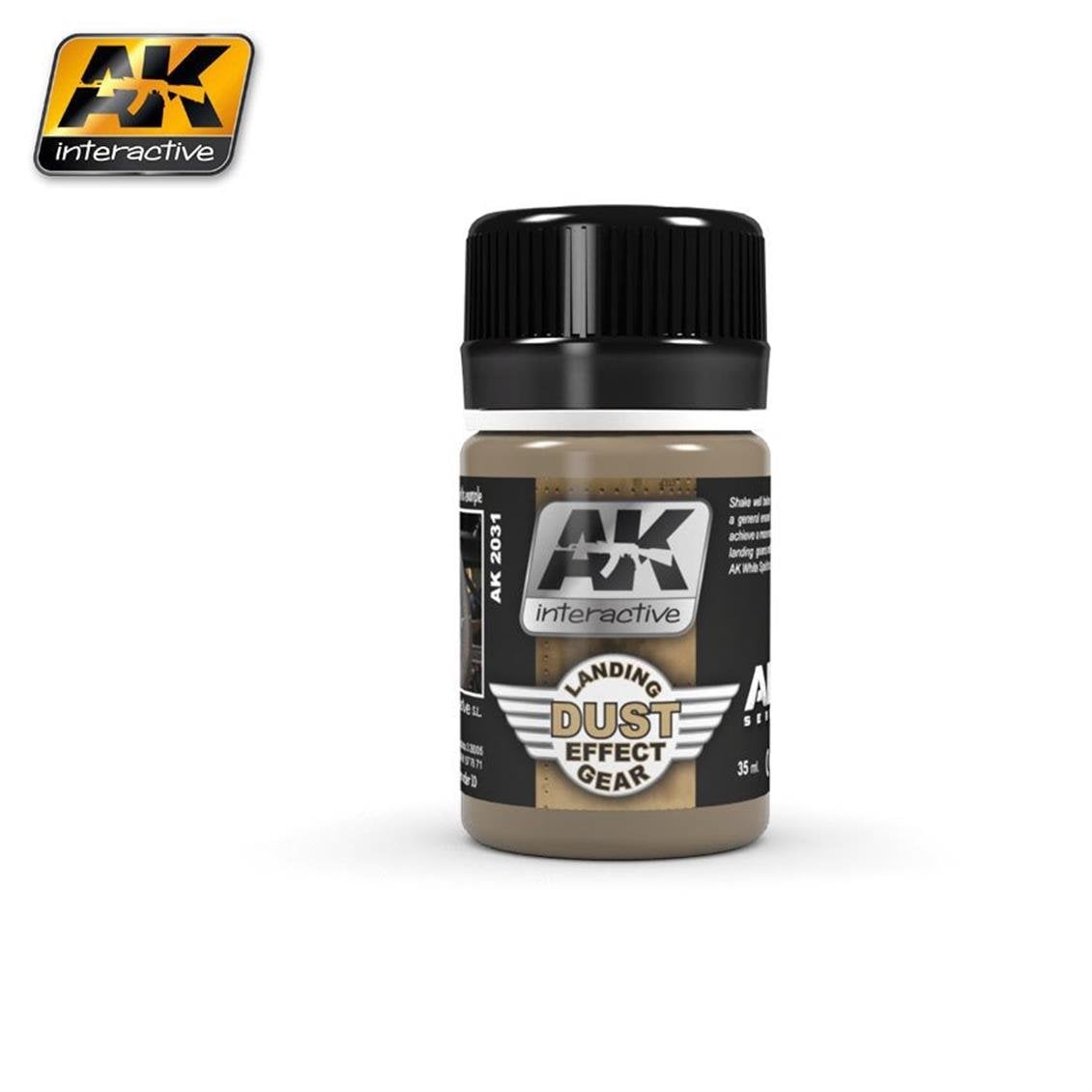 AK Interactive 2031 35 ml. İniş Takımları Toz Efekti, Enamel Model Boyası