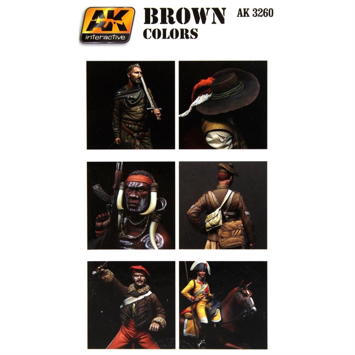 AK Interactive 3260 Kahverengi Renk Tonları Model Boyası Seti