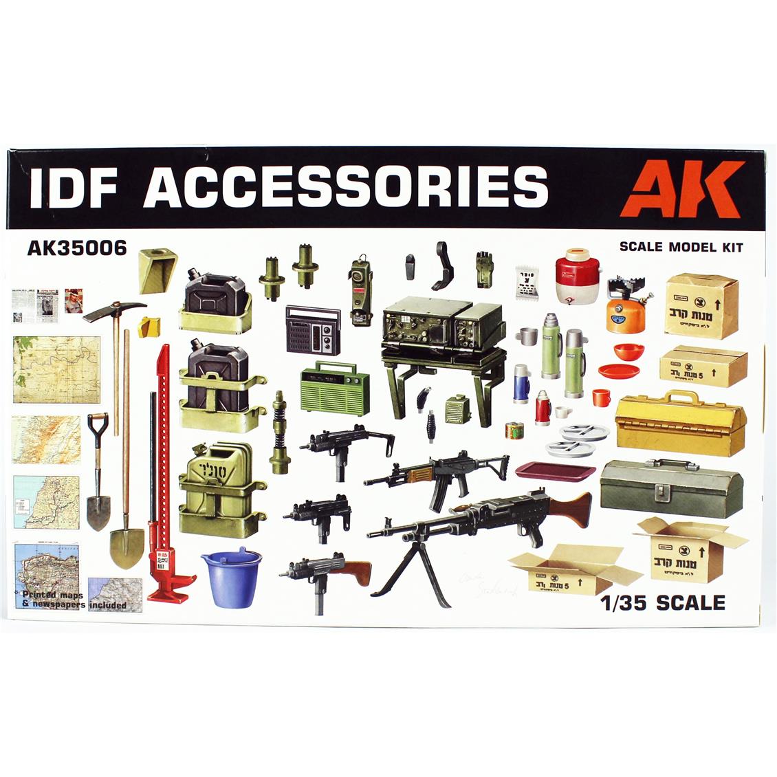 AK Interactive 35006 1/35 Ölçek, İsrail Ordusu Aksesuarları, Plastik Model Kiti
