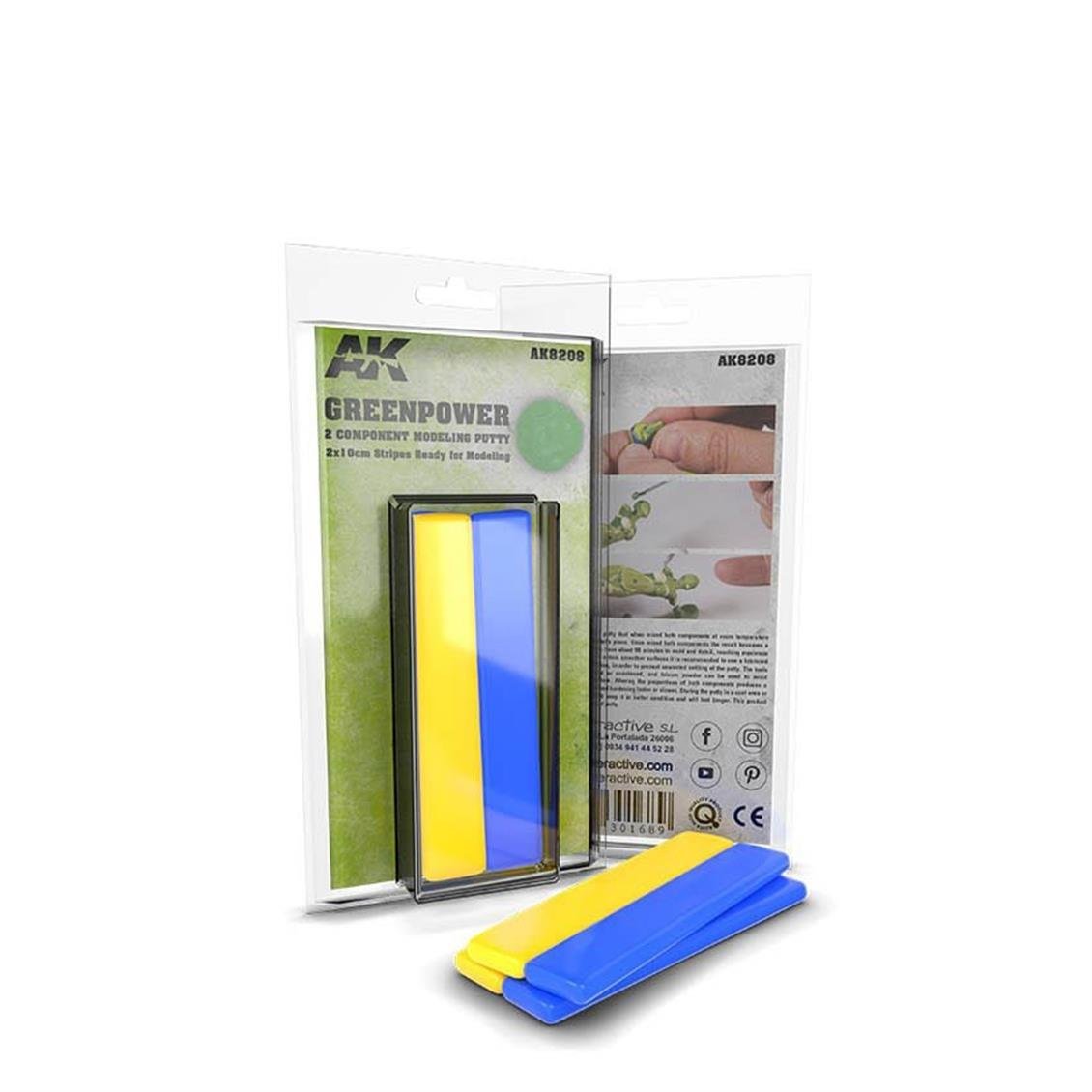 AK Interactive 8208 2x10cm. Epoksi Putty ( Modelleme Macunu )