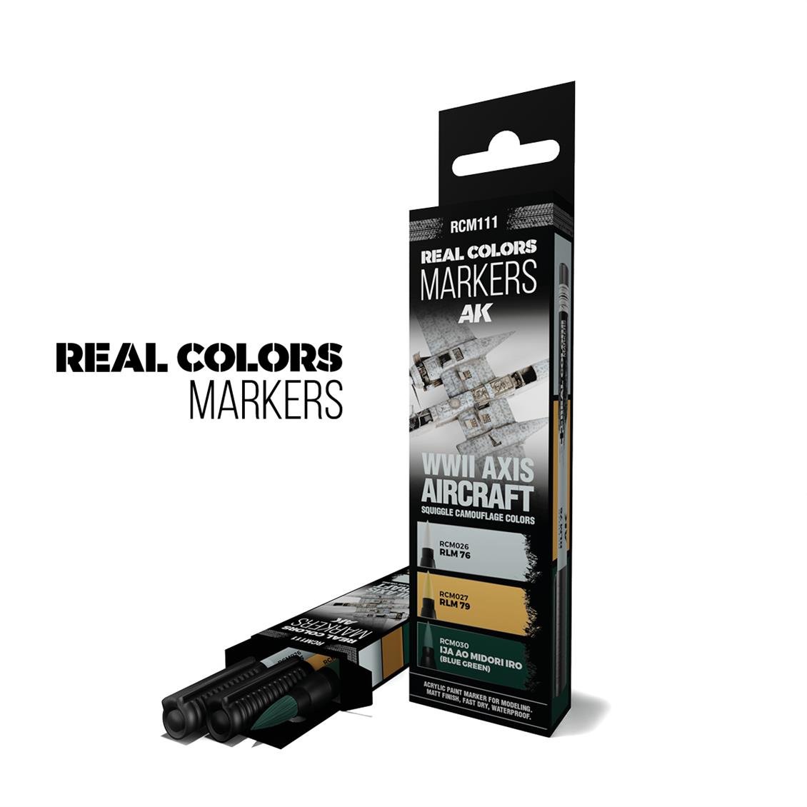 AK RCM111 Real Colors Marker Seti, Uçak Kamuflaj Boyama, 3 Adet