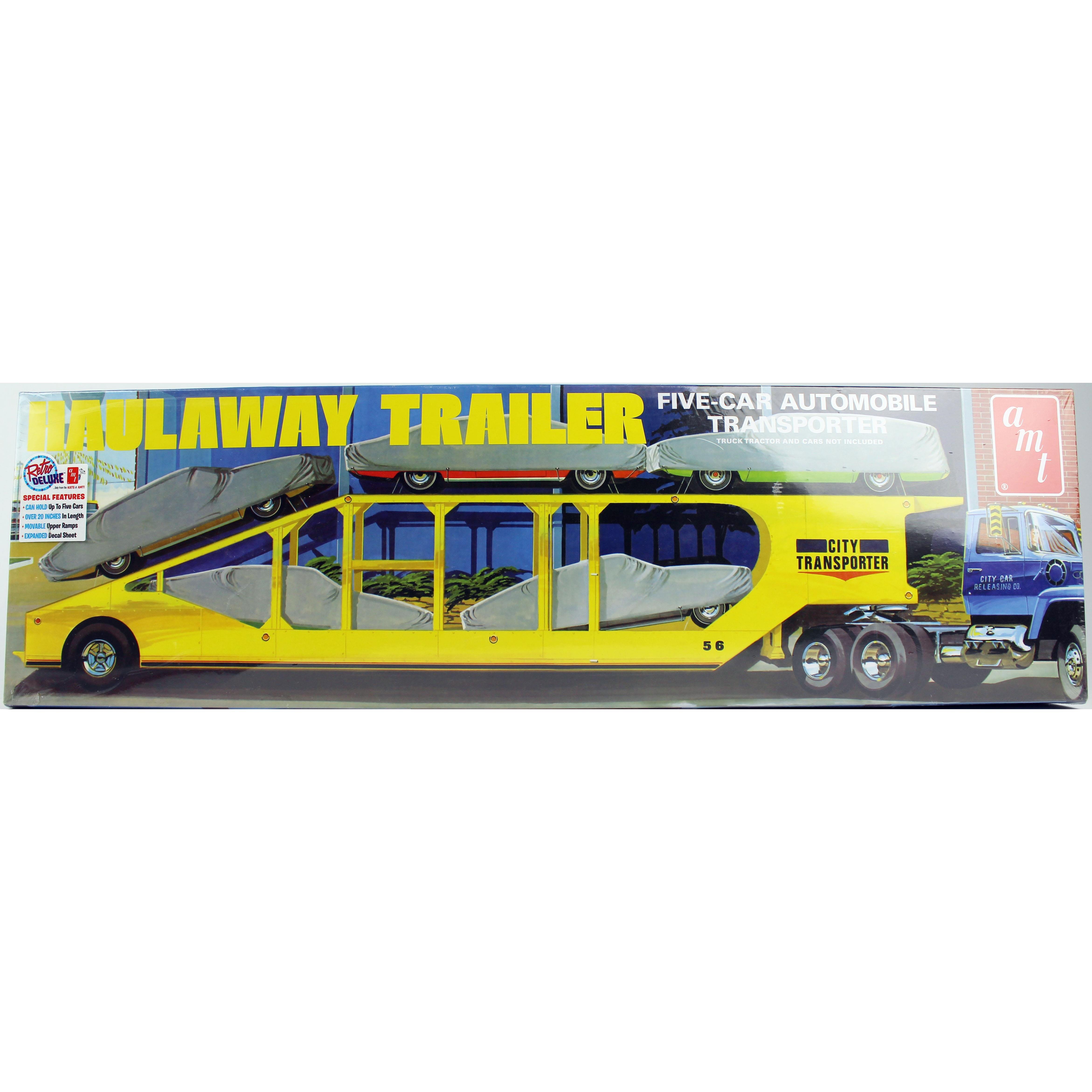 AMT 1193 1/25 Ölçek, 5Car Haulaway Trailer Araba Taşıma Dorsesi, Plastik Model kiti