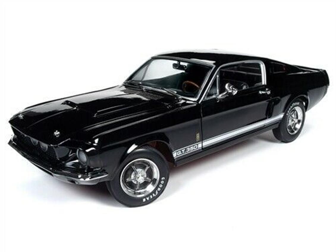 Autoworld 1202 1/18 1967 Shelby GT350 Sert Tavan, Siyah, Sergilemeye Hazır Metal Araba Modeli