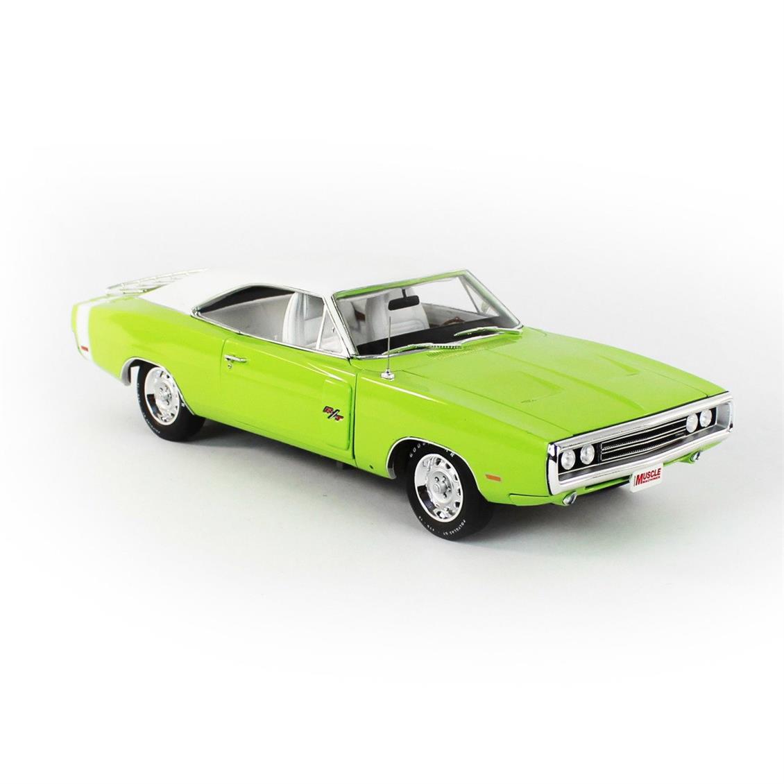 AutoWorld AMM1249 1/18 1970 Dodge Charger R/T (Hemmings Muscle Machine), FJ5 Sublime, Sergilemeye Hazır Metal Araba Modeli
