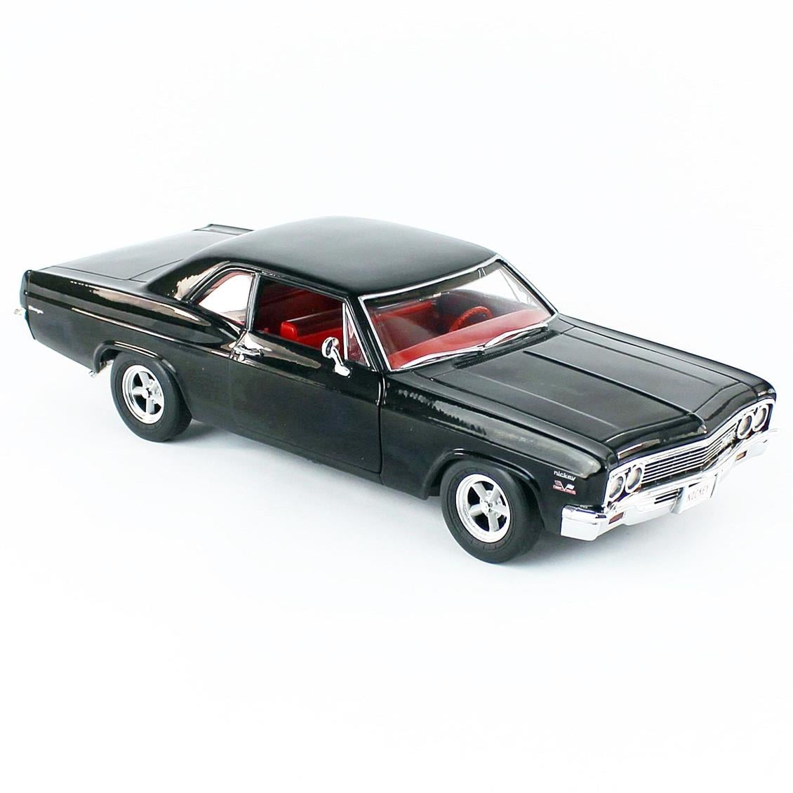 Autoworld AMM1259 1/18 1966 Chevy Biscayne Nickey, Black, Sergilemeye Hazır Metal Araba Maketi