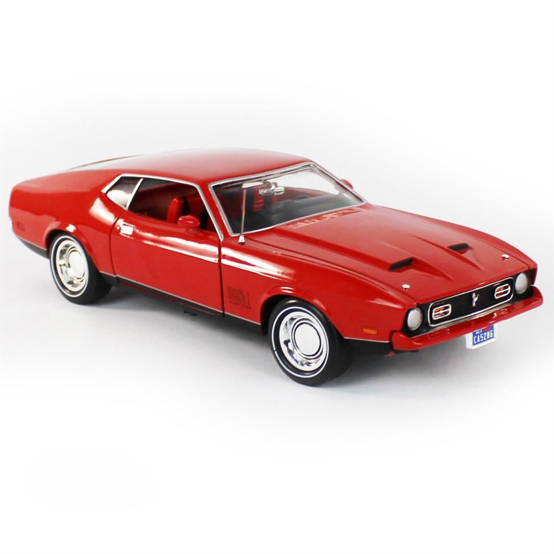 AutoWorld AWSS126 1/18 James Bond 1971 Ford Mustang Mach-1, Diamonds Are Forever, Sergilemeye Hazır Metal Araba Modeli