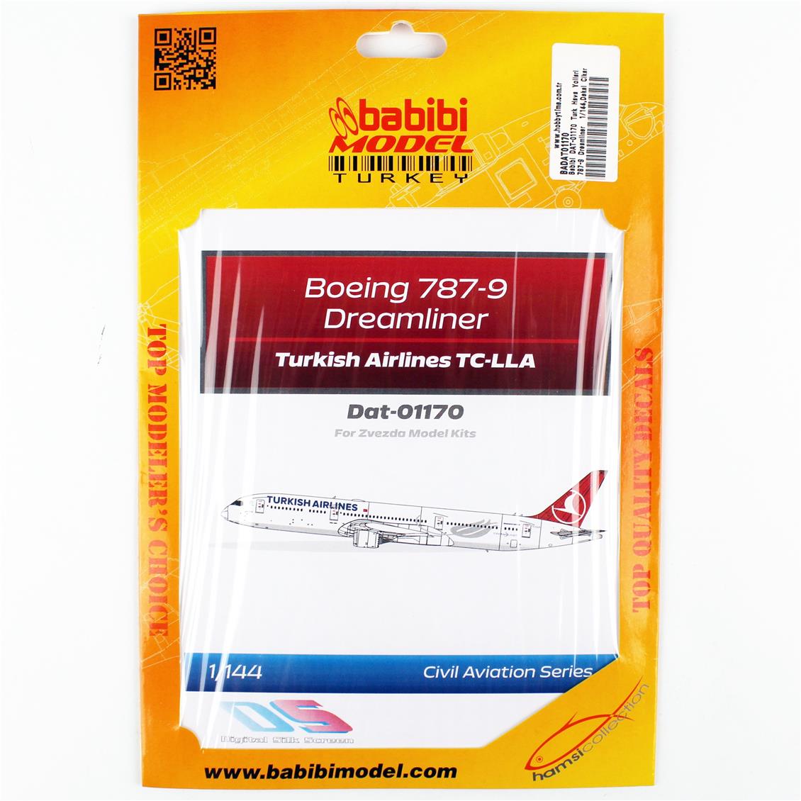 Babibi DAT-01170 1/144 Türk Hava Yolları 787-9 Dreamliner, Dekal Çıkartma