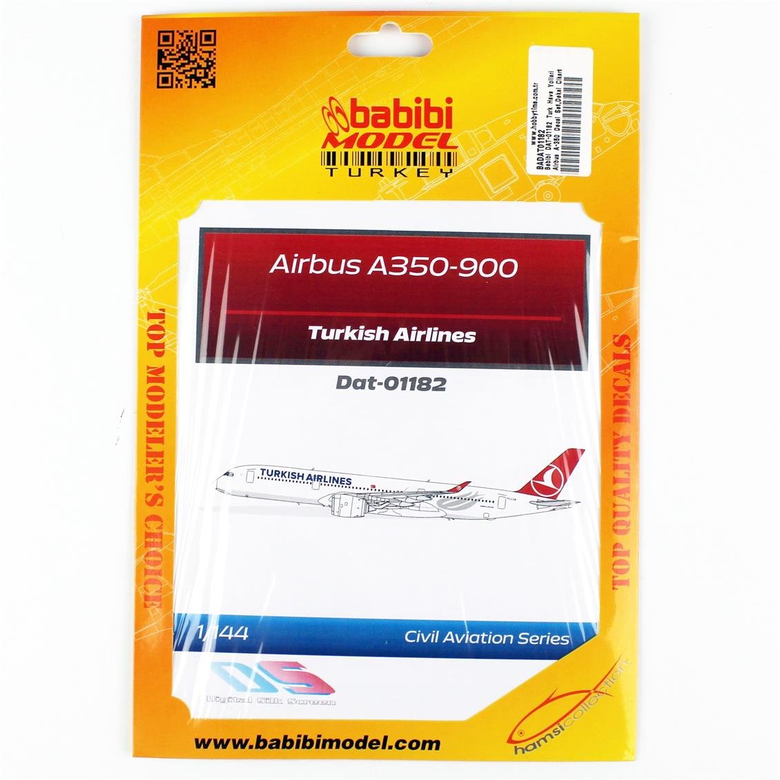 Babibi DAT-01182 1/144 Türk Hava Yolları Airbus A-350, Dekal Çıkartma