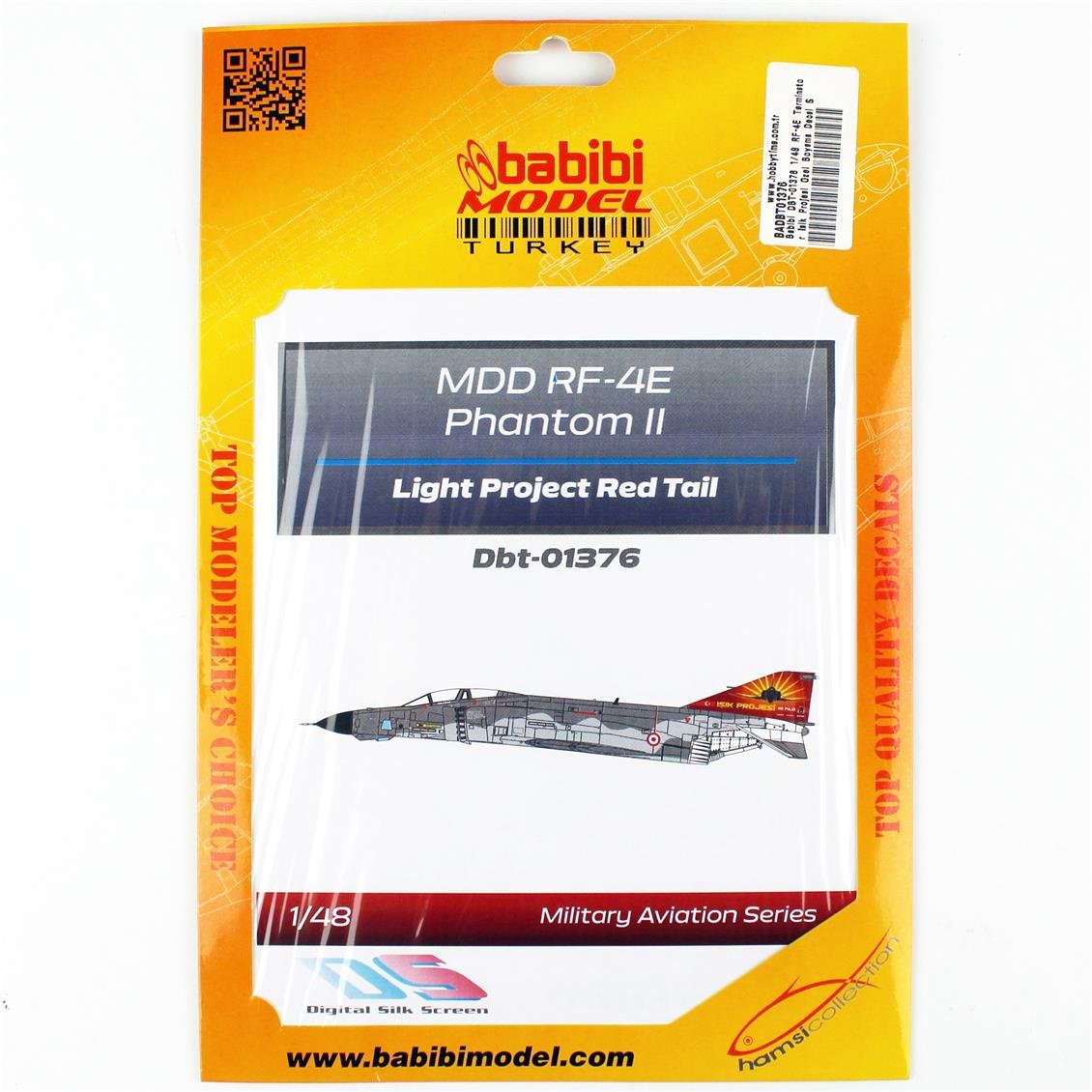 Babibi DBT-01376 1/48 RF-4E Terminator Işık Projesi Özel Boyama Decal Set Kırmızı, Dekal Çıkartma